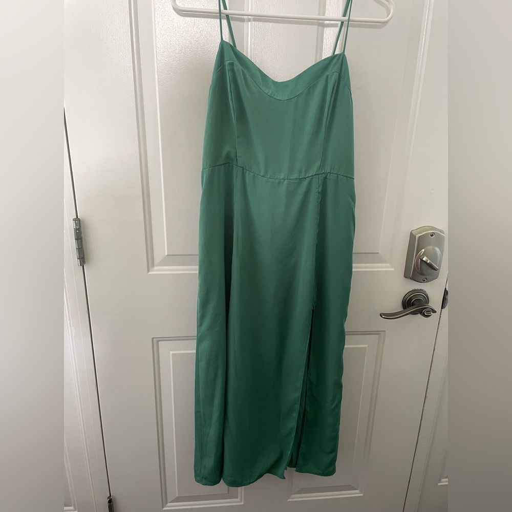 Abercrombie High-Slit Midi Dress Size Small Petite - Picture 4 of 5